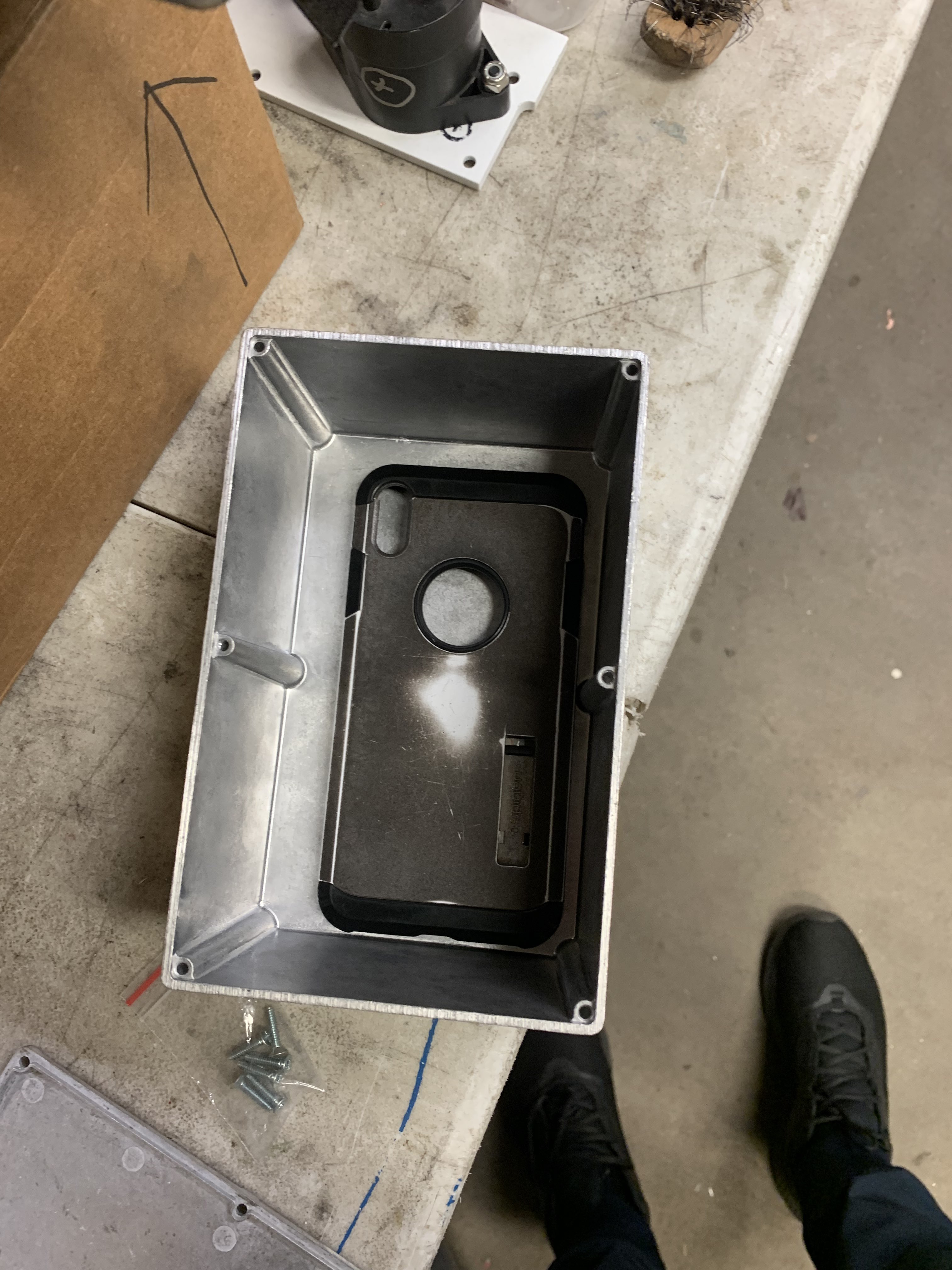 Rendering of the junction box with internal layout visible